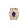 14 Karat Gold Amethyst Slide