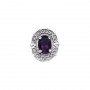 14 Karat Gold Amethyst Slide