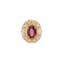 14 Karat Gold Garnet Slide