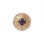 14 Karat Gold Amethyst Slide