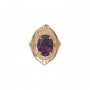 14 Karat Gold Amethyst Slide