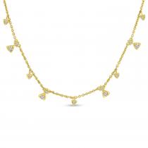 14K Yellow Gold 18 inch Diamond Fashion Necklace