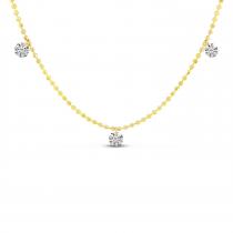 14K Yellow Gold Diamond By the Yard .24 Ct Dashing Diamond 18 inch Necklace