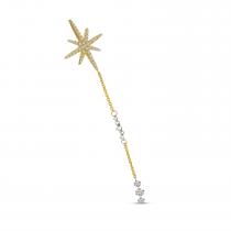 14K Yellow Gold Dashing Diamond Starburst Lariat Necklace