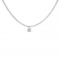 14K White Gold Diamond By the Yard .05 Ct Dashing Diamond 18 inch Necklace