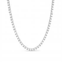 14K White Gold Dashing Diamonds Cleopatra 20 inch Necklace