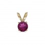 14k Yellow Gold Round Rhodolite Garnet Pendant