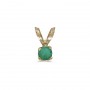 14k Yellow Gold Round Emerald Pendant