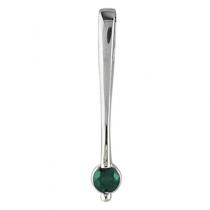 14K White Gold Emerald Drop Pendant