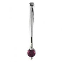 14K White Gold Ruby Drop Pendant