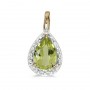 14k Yellow Gold Pear Peridot Pendant