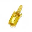 14K Yellow Gold Hexagon Citrine Semi Precious Pendant