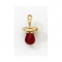 14K Yellow Gold Synthetic Ruby Hushabye Pendant