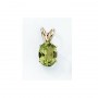 14K Yellow Gold Oval Peridot Pendant