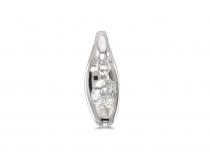 14K White Gold Diamond Dashing Diamonds Pendant