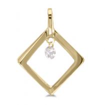 14K Yellow Gold Diamond Dashing Diamonds Pendant