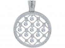 14K White Gold Diamond Dashing Diamonds Pendant