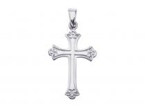 14K White Gold Cross Pendant