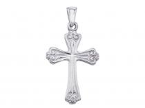 14K White Gold Cross Pendant