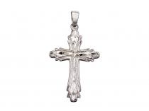 14K White Gold Large Cross