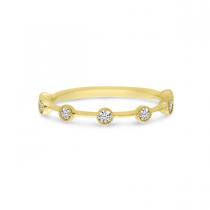 14K Yellow Gold Round Diamond .19 ct Stackable Ring