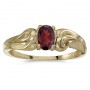 14k Yellow Gold Oval Garnet Ring