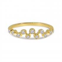 14K Yellow Gold Diamond Bezel Ring