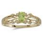 10k Yellow Gold Oval Peridot Ring