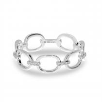 14K White Gold Diamond Link Ring