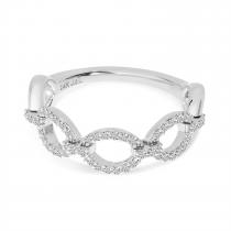 14K White Gold Diamond Link Rolling Ring