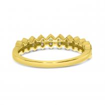 14K Yellow Gold Diamond Zig Zag Band Ring