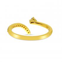 14K Yellow Gold Diamond Bypass Ring