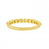 14K Yellow Gold Diamond Bezel Stackable Band