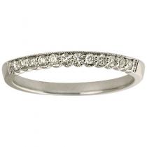 14K White Gold Diamond Band Ring