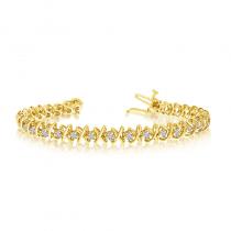 14K Yellow Gold Diamond XO Bracelet