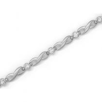 14K White Gold Diamond Bracelet