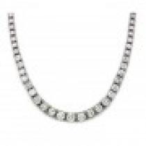 14K White Gold Diamond Necklace