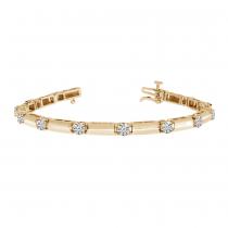 14K Yellow Gold Diamond Bracelet