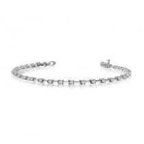 14K White Gold Diamond Bracelet