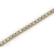 14K Yellow Gold Diamond U Bracelet