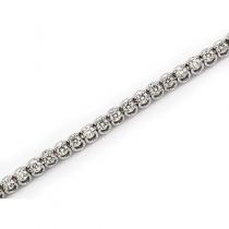 14K White Gold Diamond U Bracelet