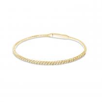 14K Yellow Gold Flexible Diamond Bracelet