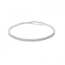 14K White Gold Flexible Diamond Bracelet