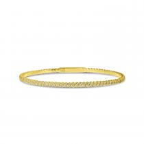 14K Yellow Gold Flexible Diamond Bracelet