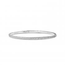 14K White Gold Flexible Diamond Bracelet