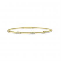 14K Yellow Gold Flexible Diamond Bracelet