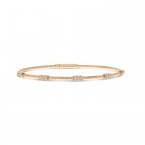 14K Rose Gold Flexible Diamond Bracelet