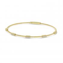 14K Yellow Gold Flexible Diamond Bracelet