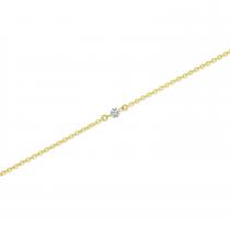 14K Yellow Gold Dashing Diamond Cable Chain Permanent Bracelet