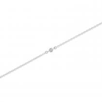 14K White Gold Dashing Diamond Cable Chain Permanent Bracelet